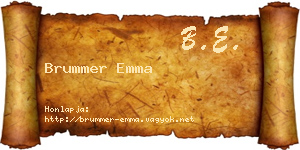 Brummer Emma névjegykártya